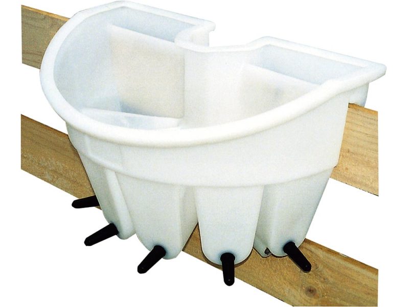 6 Teat Fence Mount Gravity Compartment Calf Feeder